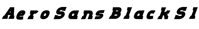 Aero Sans Black Slant