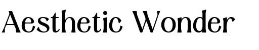 Aesthetic Wonder