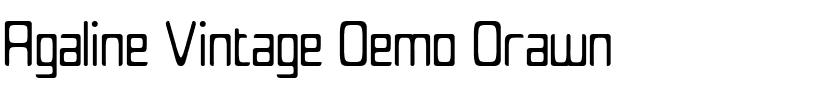 Agaline Vintage Demo Drawn
