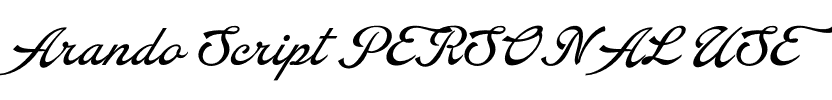 Arando Script PERSONAL USE