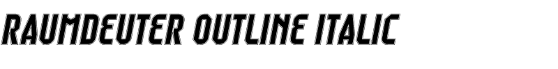 Raumdeuter Outline Italic