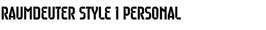 Raumdeuter Style 1 Personal