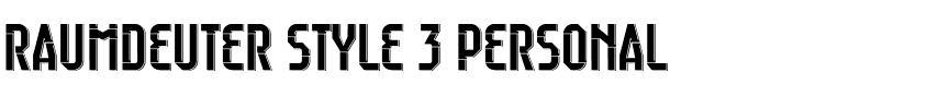 Raumdeuter Style 3 Personal