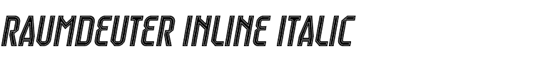 Raumdeuter Inline Italic