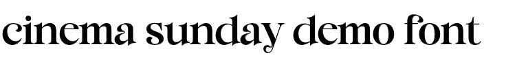 cinema sunday demo font