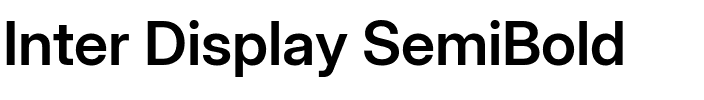 Inter Display SemiBold