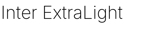 Inter ExtraLight