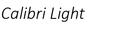 Calibri Light