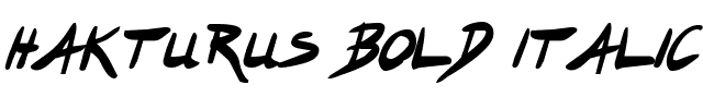 Hakturus Bold Italic