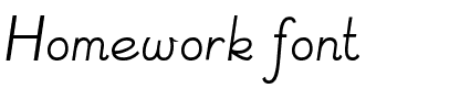 Homework font.otf