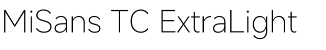 MiSans TC ExtraLight.otf