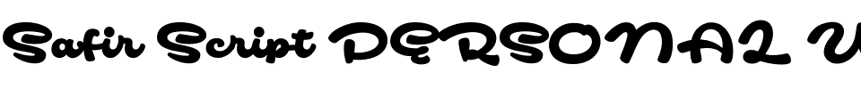 Safir Script PERSONAL USE ONLY