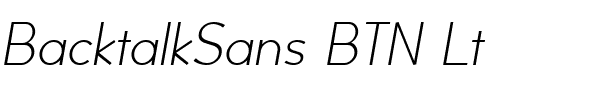 BacktalkSans BTN Lt