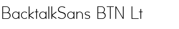 BacktalkSans BTN Lt
