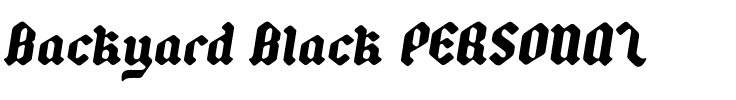 Backyard Black PERSONAL