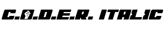 C.O.D.E.R. Italic