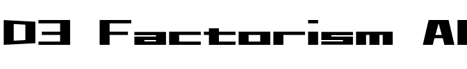 D3 Factorism Alphabet