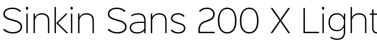Sinkin Sans 200 X Light.ttf