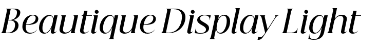 Beautique Display Light.otf
