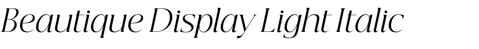 Beautique Display Light Italic.otf