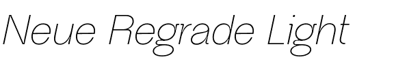 Neue Regrade Light.otf