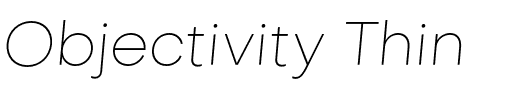 Objectivity Thin.otf
