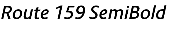 Route 159 SemiBold.otf