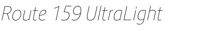 Route 159 UltraLight.otf