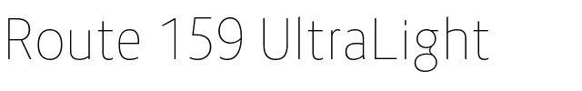 Route 159 UltraLight.otf