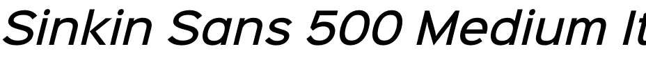 Sinkin Sans 500 Medium Italic.otf