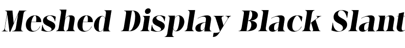 Meshed Display Black Slant.otf