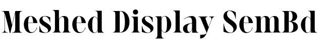 Meshed Display SemBd.otf