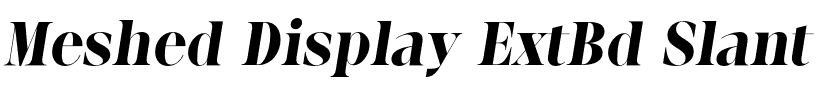 Meshed Display ExtBd Slant.otf