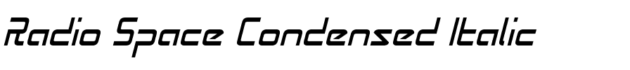 Radio Space Condensed Italic