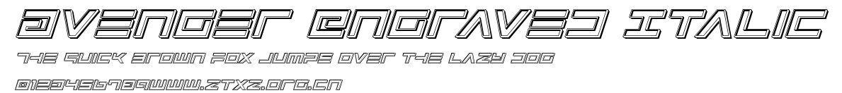 Avenger Engraved Italic