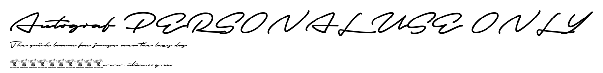 Autograf PERSONAL USE ONLY