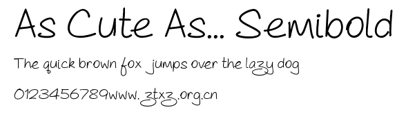 As Cute As... Semibold