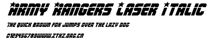 Army Rangers Laser Italic