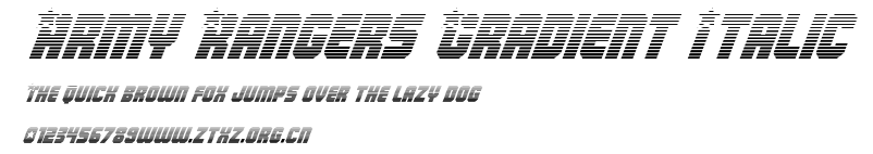 Army Rangers Gradient Italic