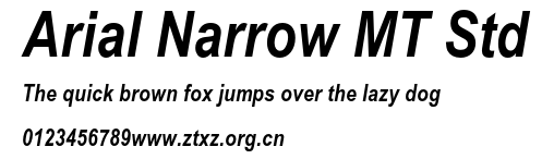 Arial Narrow MT Std