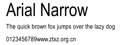 Arial Narrow