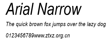 Arial Narrow
