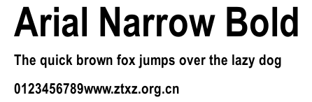Arial Narrow Bold
