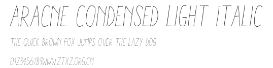 Aracne Condensed Light Italic