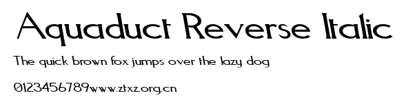 Aquaduct Reverse Italic