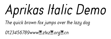 Aprikas Italic Demo