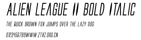Alien League II Bold Italic