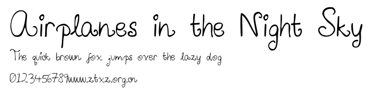 Airplanes in the Night Sky