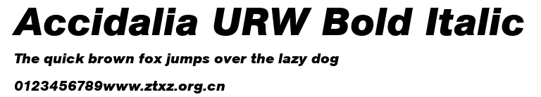 Accidalia URW Bold Italic