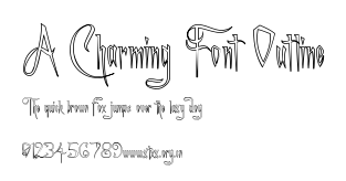 A Charming Font Outline